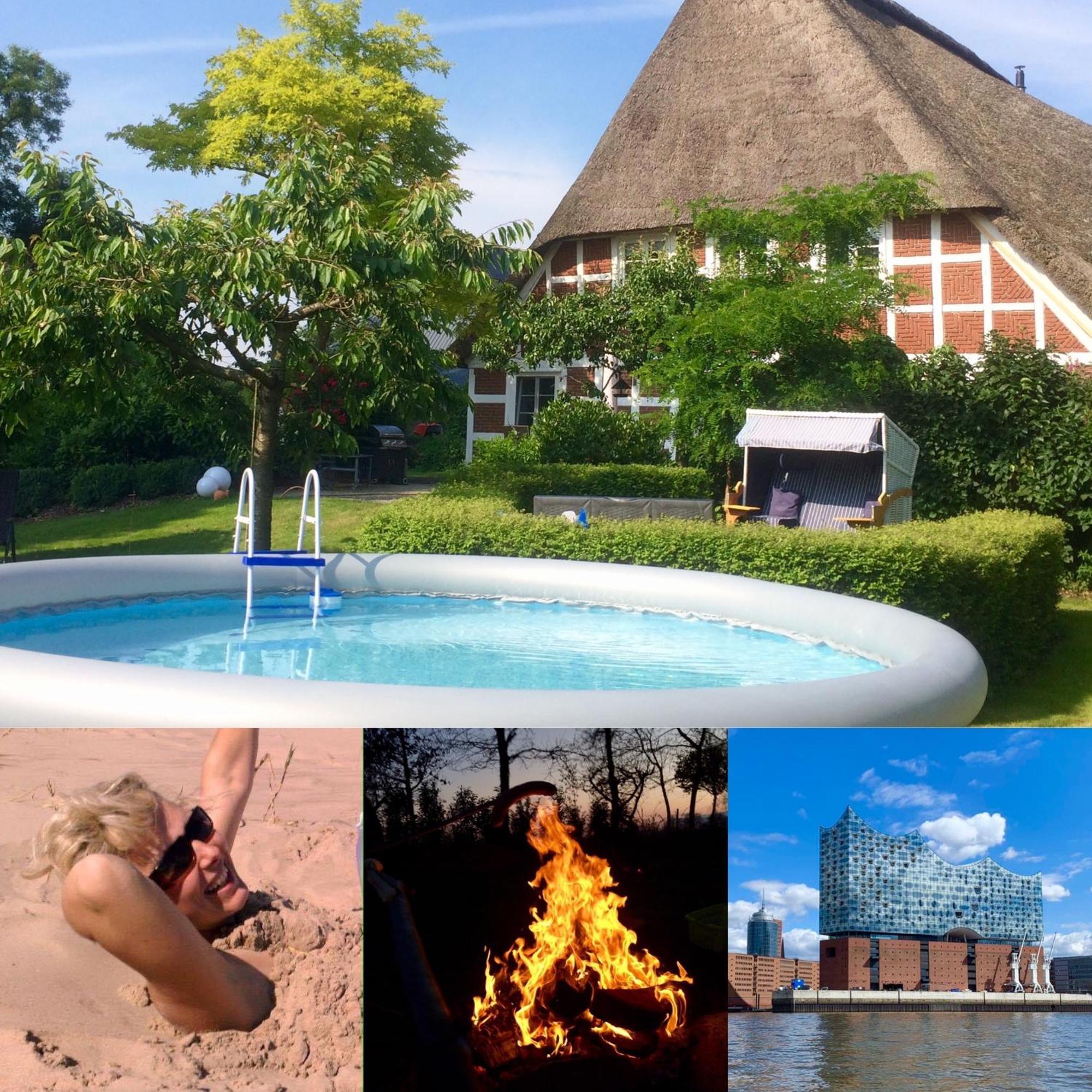Altes Landhaus Oste, Klavier Appartement, 2 Zimmer Mit Kamin Hemmoor エクステリア 写真